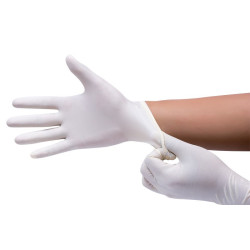 Guante latex sin polvo color natural TALLA GRANDE