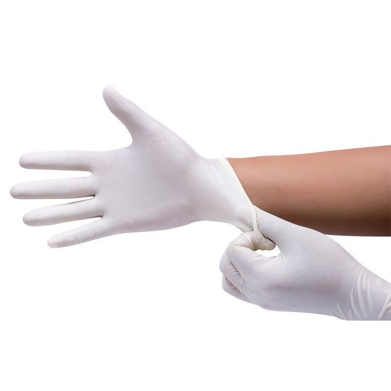 Guante latex sin polvo color natural TALLA GRANDE
